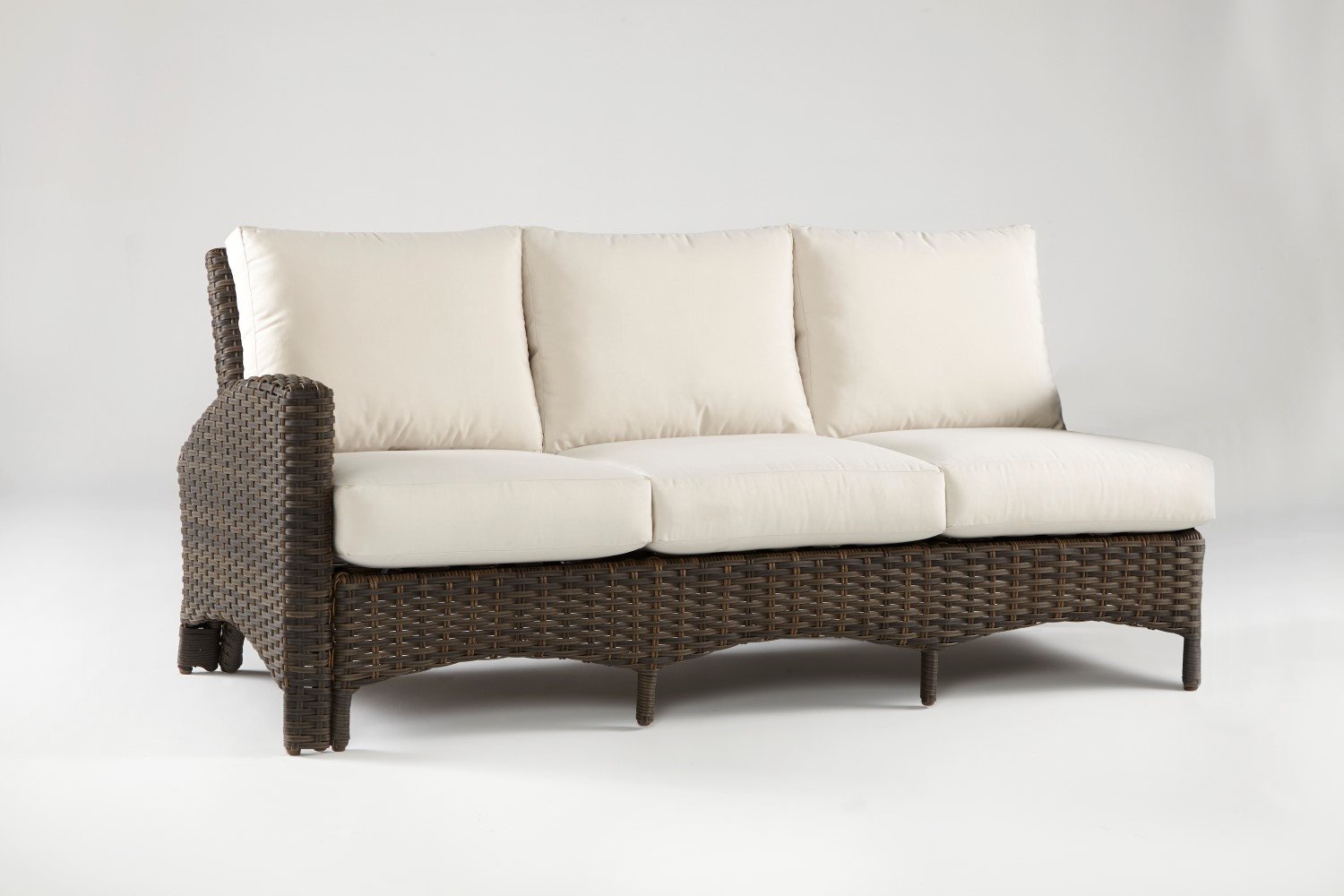 South Sea Rattan South Sea Rattan Panama One Arm Sofa Left-Side Facing Sectional Sectional Piece - Rattan Imports