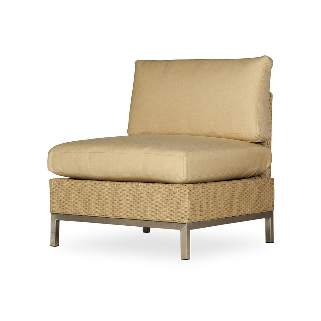 Lloyd Flanders Lloyd Flanders Elements Armless Lounge Chair With Loom Arms &amp; Back Chair - Rattan Imports