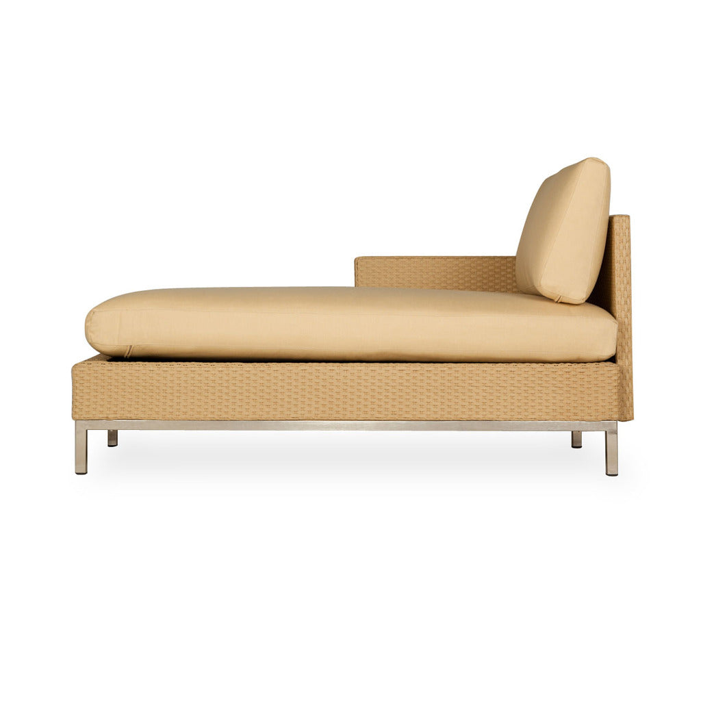 Lloyd Flanders Lloyd Flanders Elements Right Arm Chaise With Loom Arms &amp; Back &amp; Back Chaise - Rattan Imports