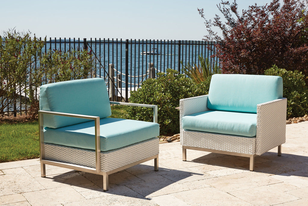 Lloyd Flanders Lloyd Flanders Elements Lounge Chair With Loom Arms &amp; Back Chair - Rattan Imports