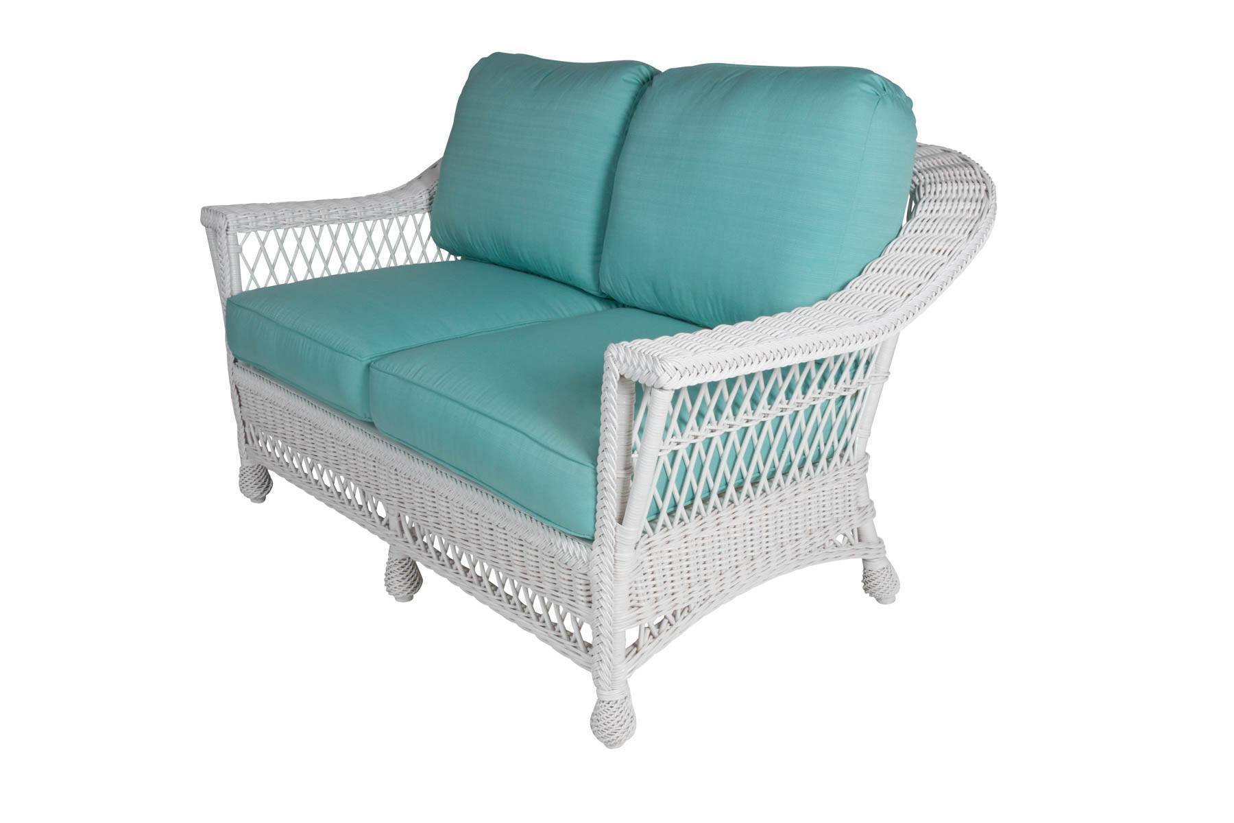 Designer Wicker & Rattan By Tribor Designer Wicker Bar Harbor Loveseat Loveseat - Rattan Imports