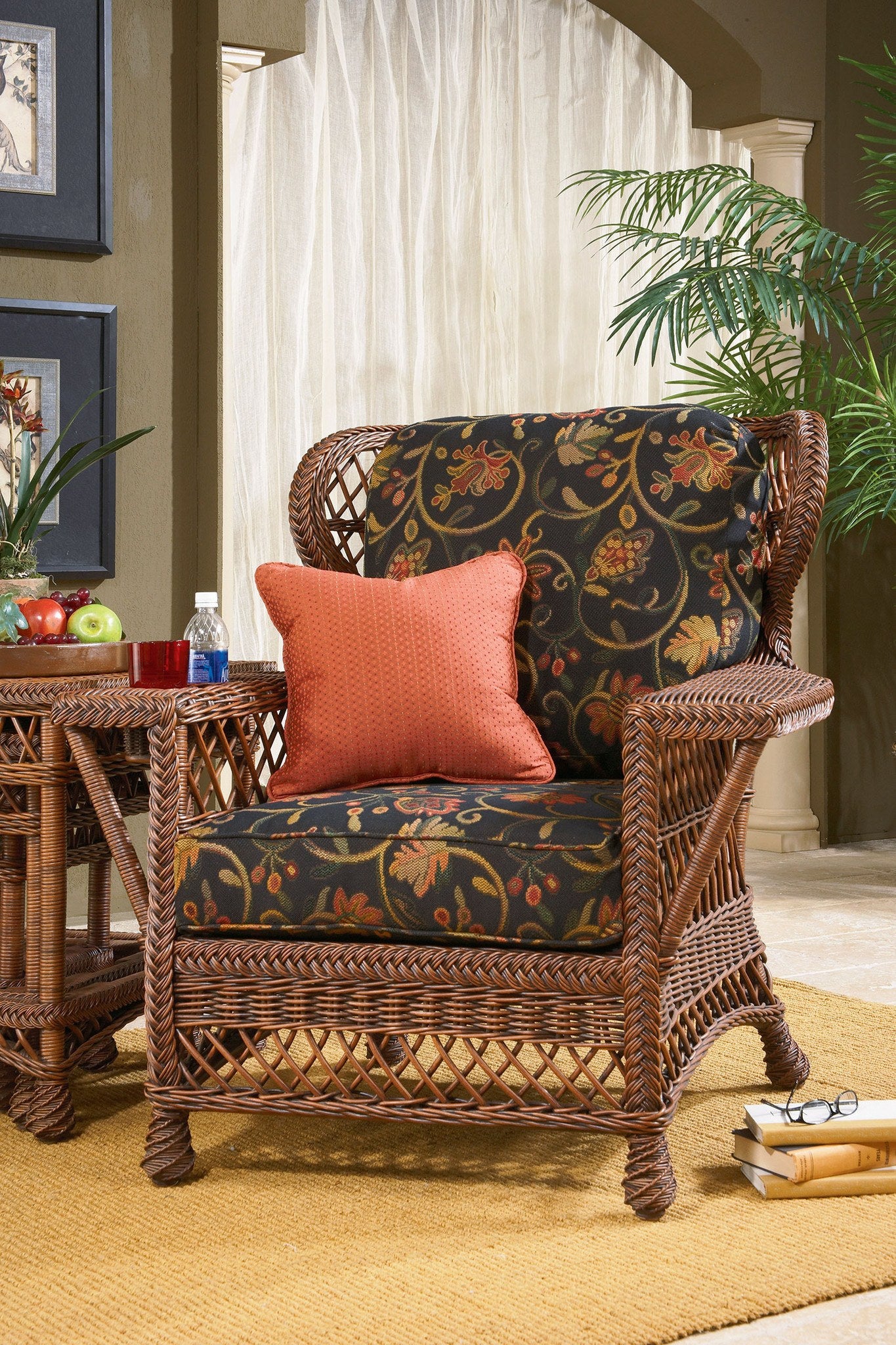 Designer Wicker & Rattan By Tribor Designer Wicker by Tribor Bar Harbor Wing Chair Chair - Rattan Imports