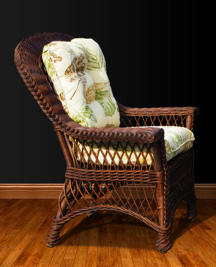 Spice Islands Spice Islands Bar Harbor Dining Arm Chair Brownwash Chair - Rattan Imports