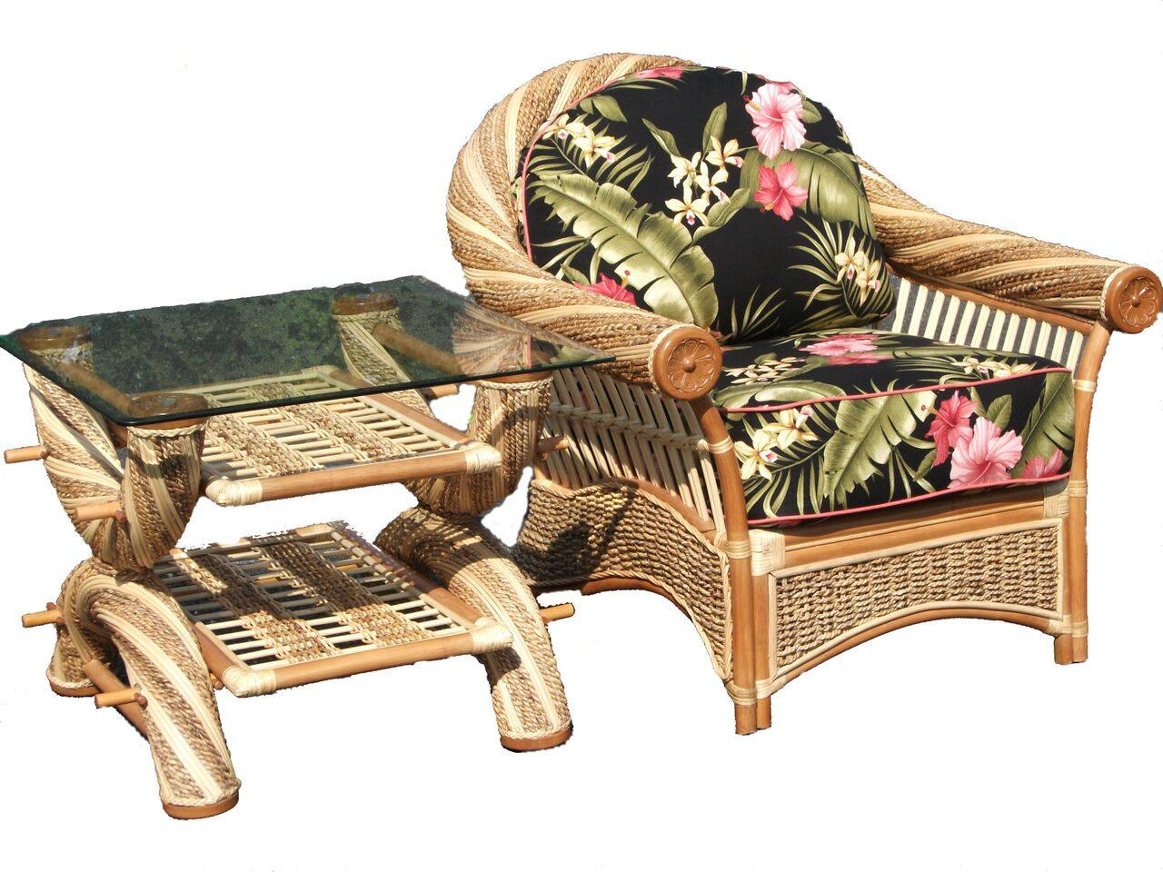 Spice Islands Spice Islands Maui Twist End Table Natural End Table - Rattan Imports