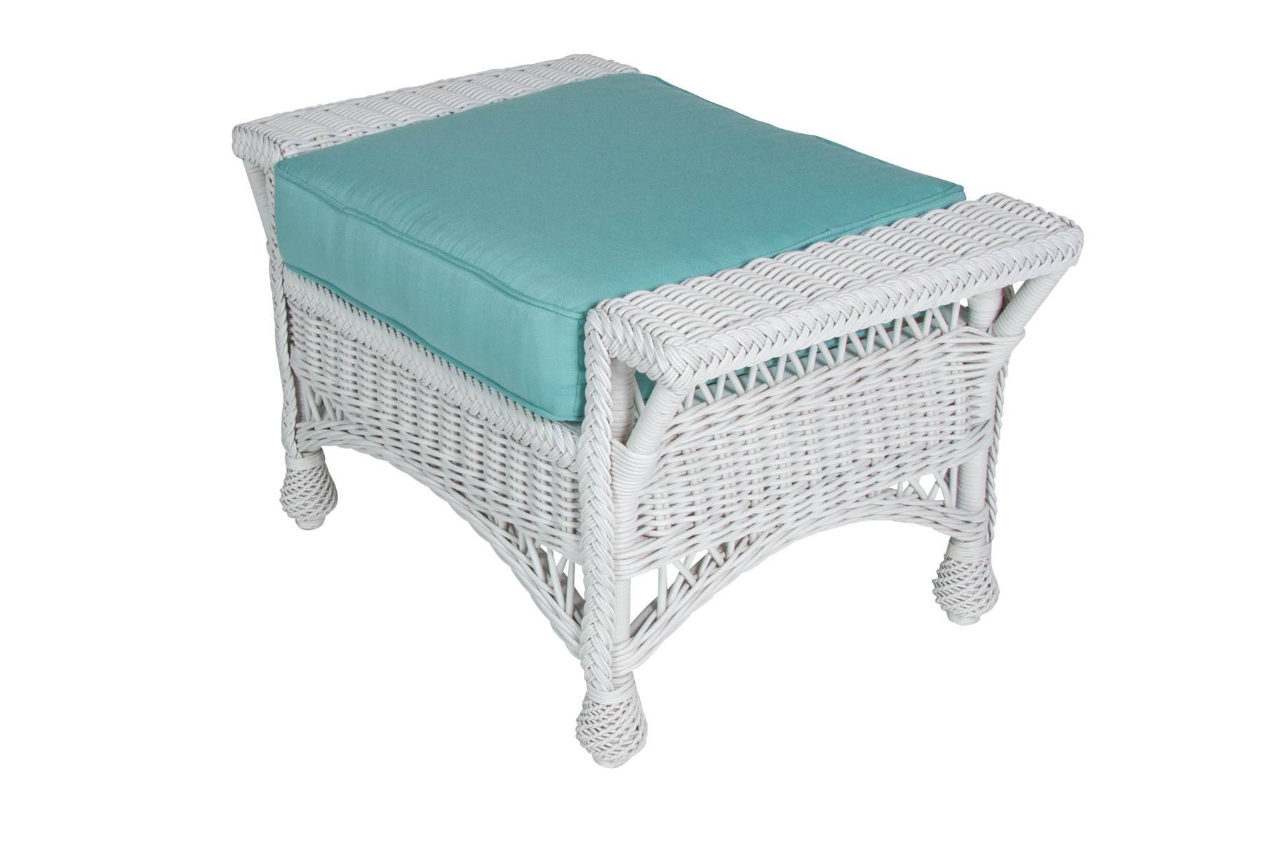 Designer Wicker & Rattan By Tribor Designer Wicker by Tribor Bar Harbor Ottoman Ottoman - Rattan Imports