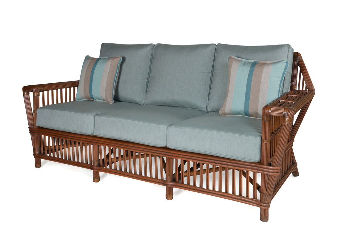 Designer Wicker &amp; Rattan By Tribor Williamsburg Sofa by Designer Wicker from Tribor Sofa - Rattan Imports