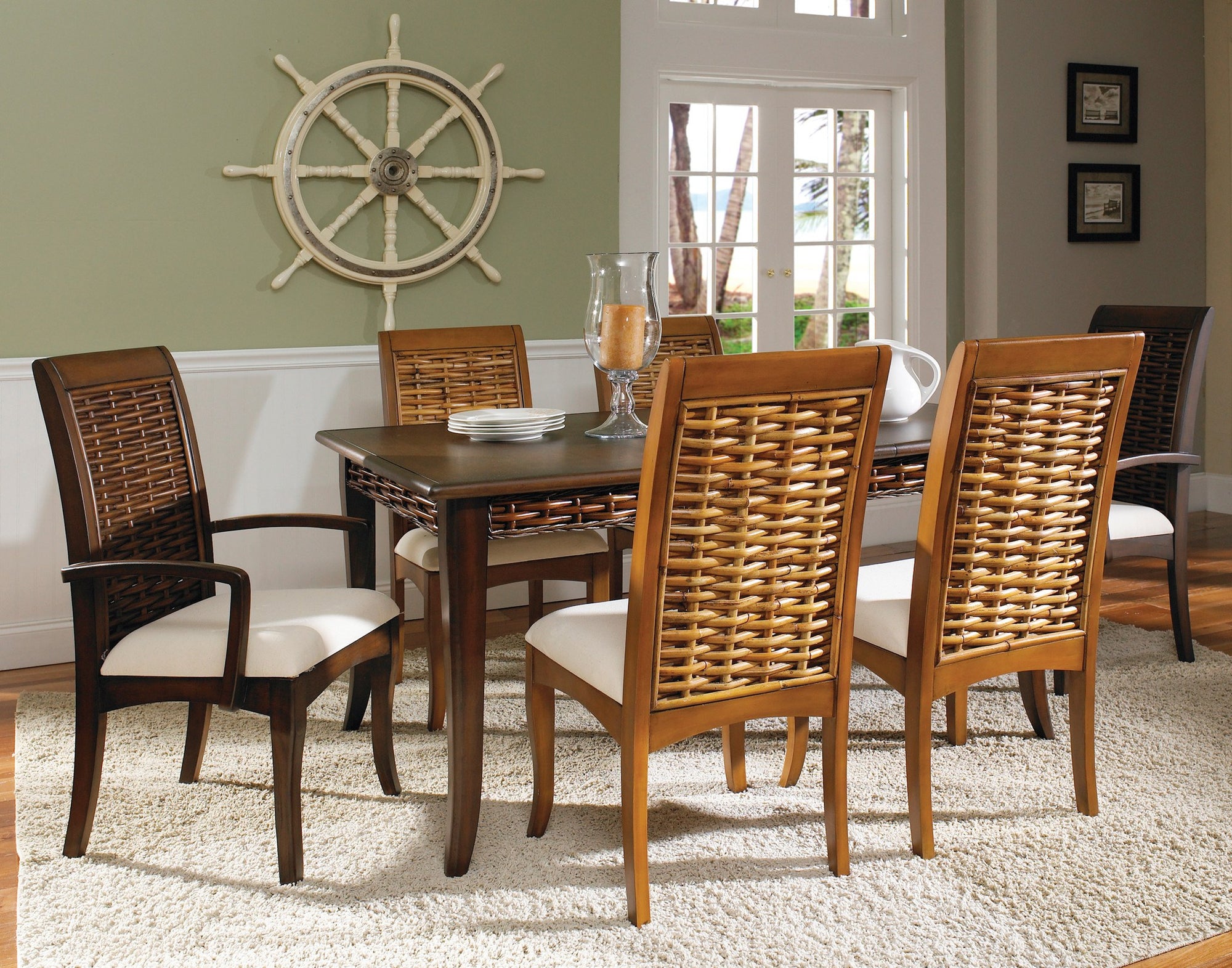 Designer Wicker & Rattan By Tribor Freeport Dining Arm Chair by Designer Wicker from Tribor Dining Chair - Rattan Imports