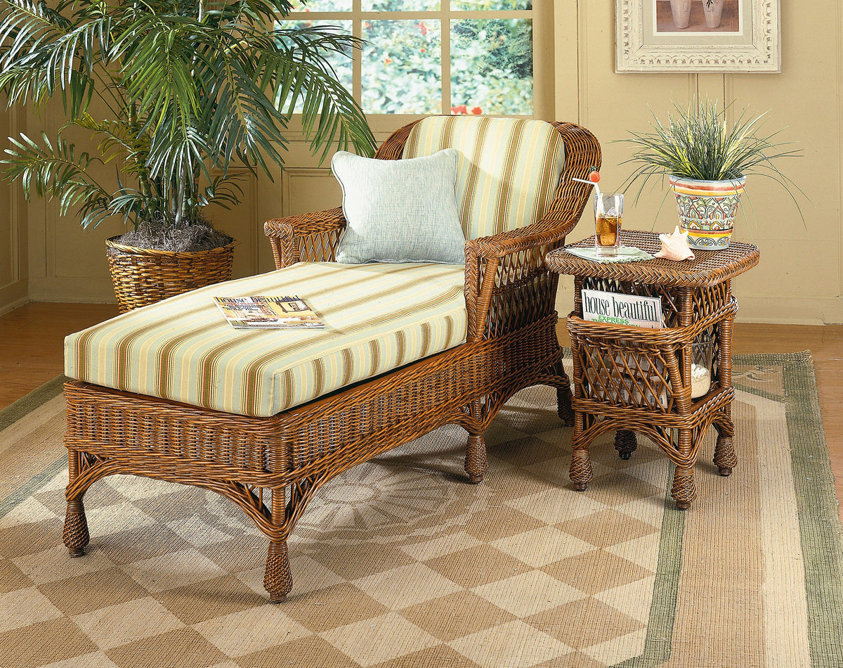 Designer Wicker &amp; Rattan By Tribor Harbor front Chaise by Designer Wicker from Tribor Lounge Chair - Rattan Imports