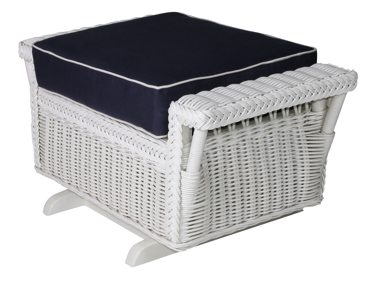 Designer Wicker &amp; Rattan By Tribor Designer Wicker Bar Harbor Gliding Ottoman Ottoman - Rattan Imports