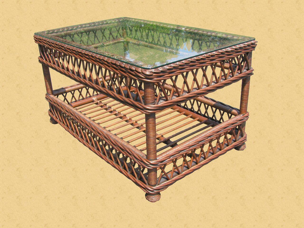 Spice Islands Spice Islands Bar Harbor Coffee Table Brownwash Coffee Table - Rattan Imports