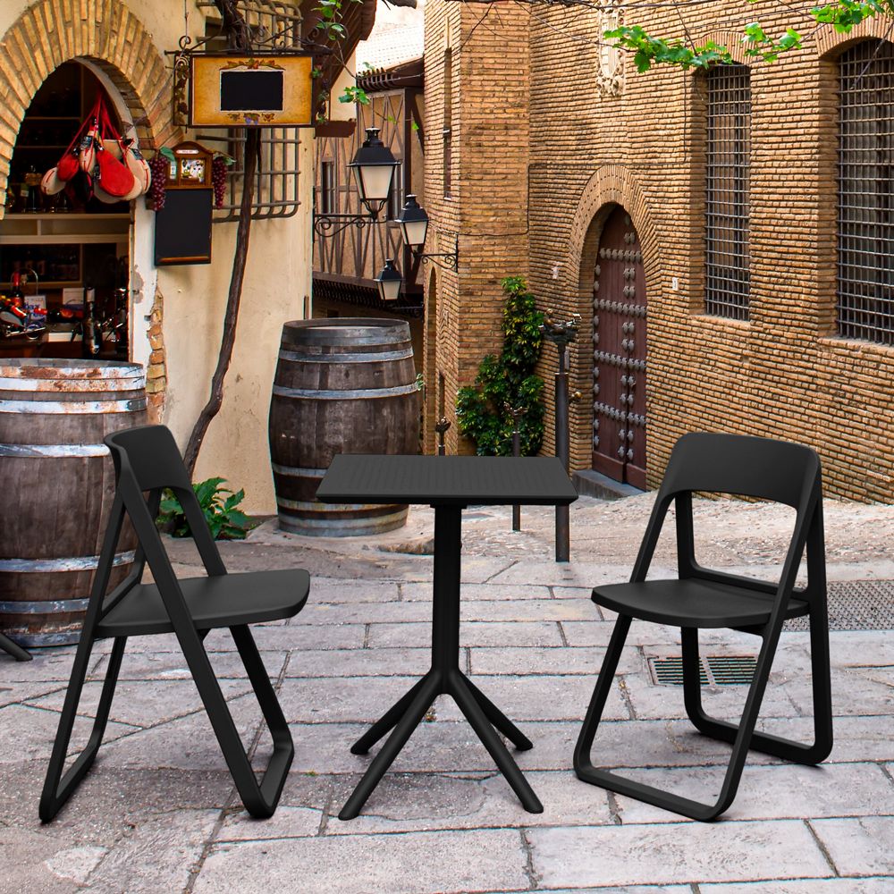 Compamia Siesta Dream 3 Piece Folding Outdoor Bistro Set