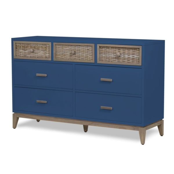 Sea Winds Trading Kauai Blue 7 Drawer Dresser B53737-BLUECRK