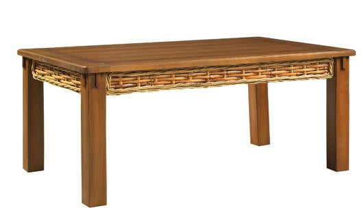Designer Wicker &amp; Rattan By Tribor Freeport Rectangular Coffee Table Coffee Table - Rattan Imports