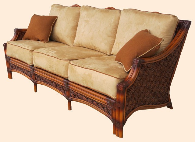 Spice Islands Spice Islands Mauna Loa Sofa Brownwash Sofa - Rattan Imports