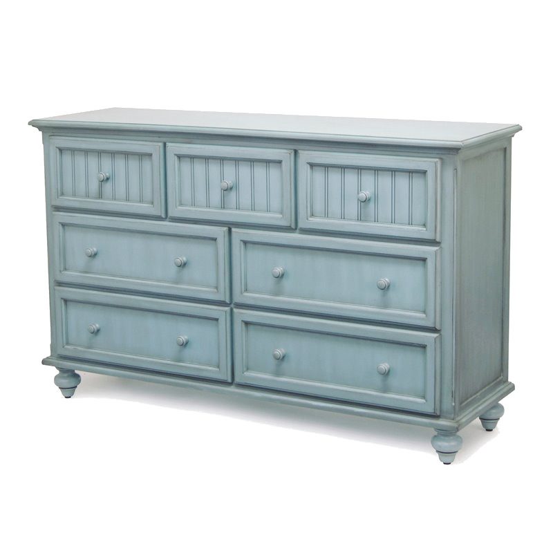 Sea Winds Trading Sea Winds Trading Monaco 7 Drawer Dresser by Sea Winds Trading B81837-BLEU Dresser - Rattan Imports