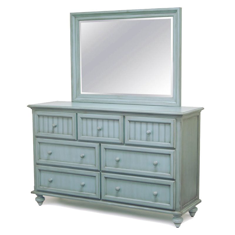 Sea Winds Trading Sea Winds Trading Monaco 7 Drawer Dresser by Sea Winds Trading B81837-BLEU Dresser - Rattan Imports