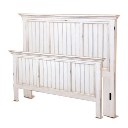 Sea Winds Trading Sea Winds Trading Monaco Queen Bed by Sea Winds Trading B818QBED-BLANC Bed - Rattan Imports