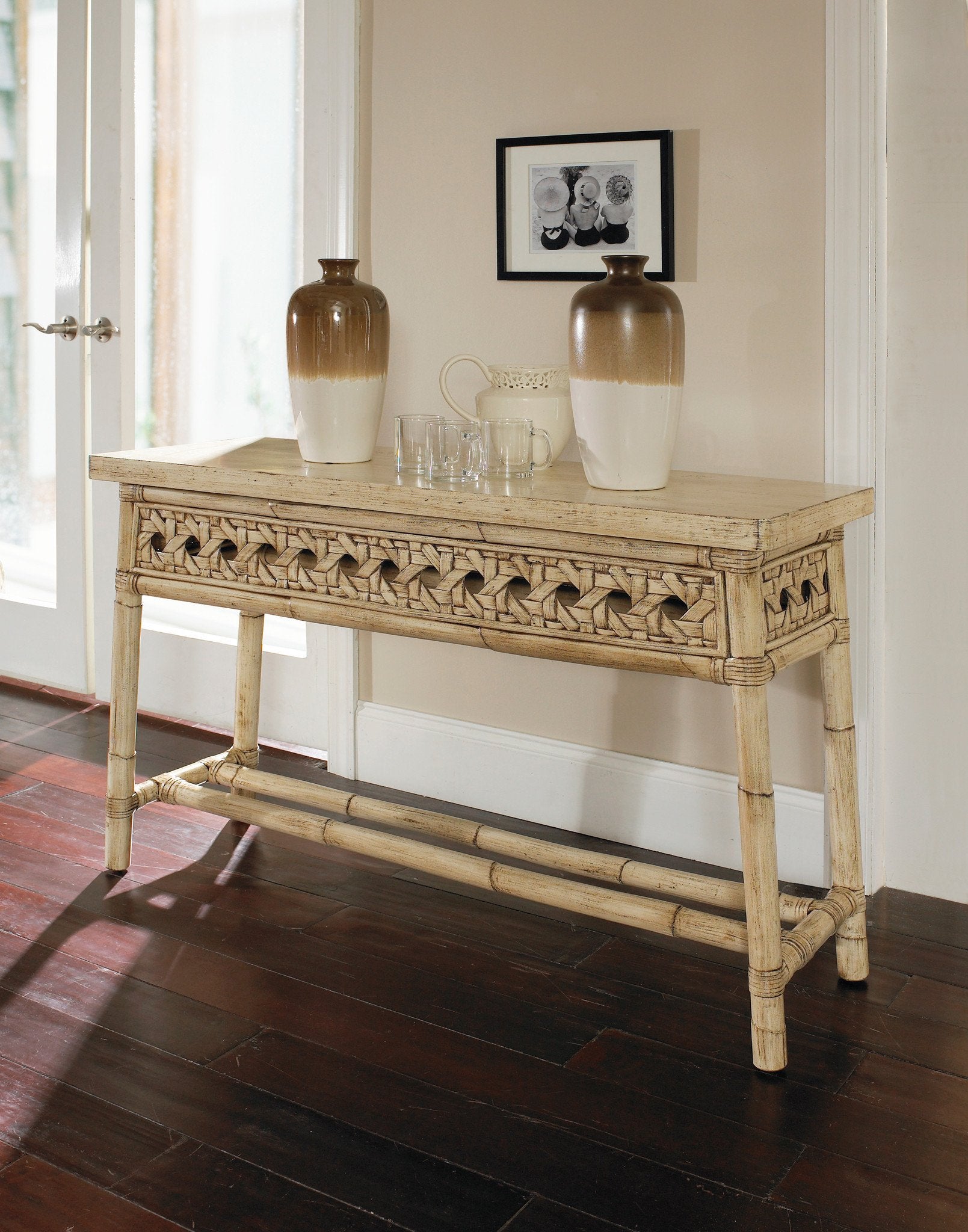 Designer Wicker & Rattan By Tribor Morocco Console Table by Designer Wicker from Tribor Console Table - Rattan Imports