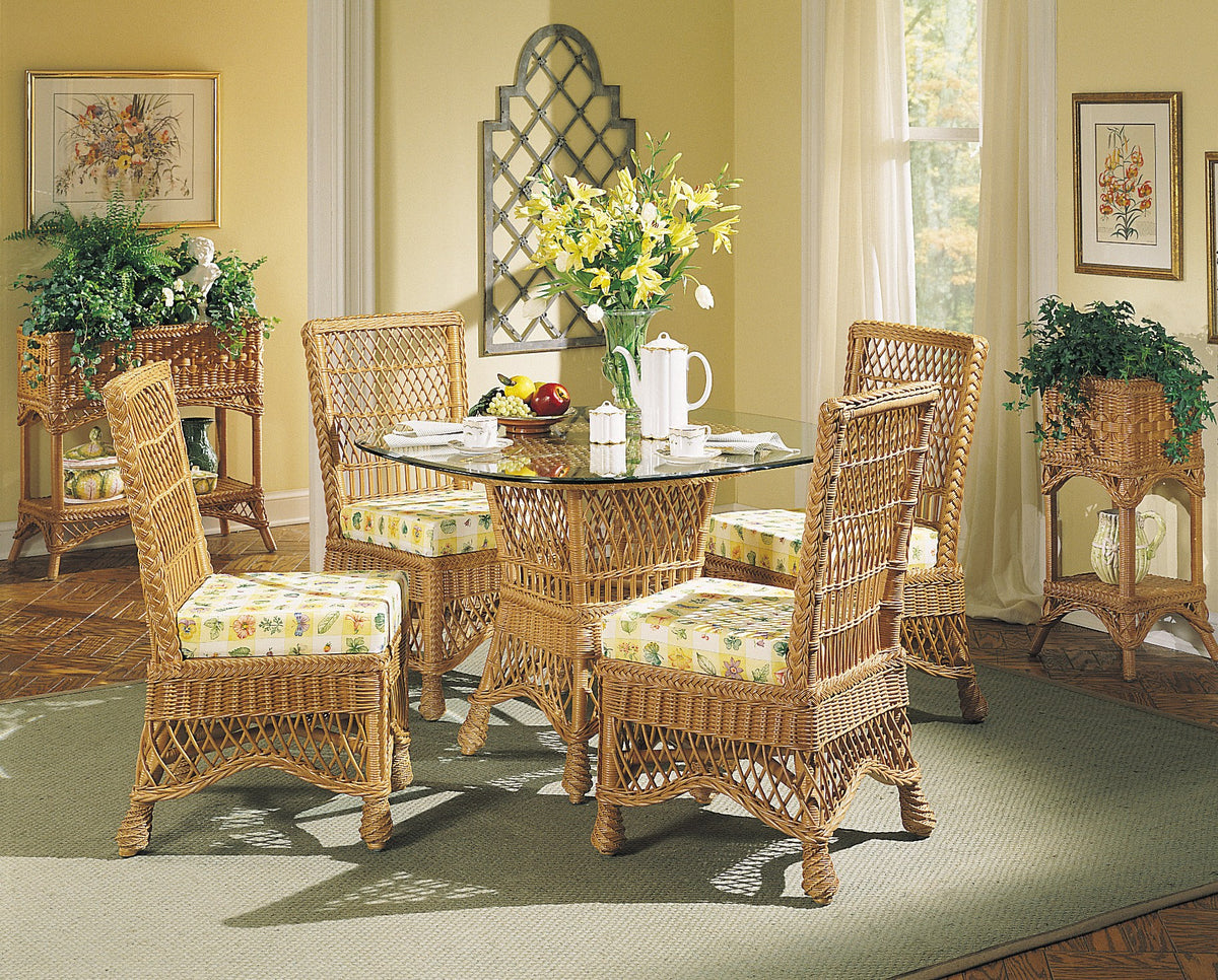 Designer Wicker &amp; Rattan By Tribor Naples Dining Table small Dining Table - Rattan Imports