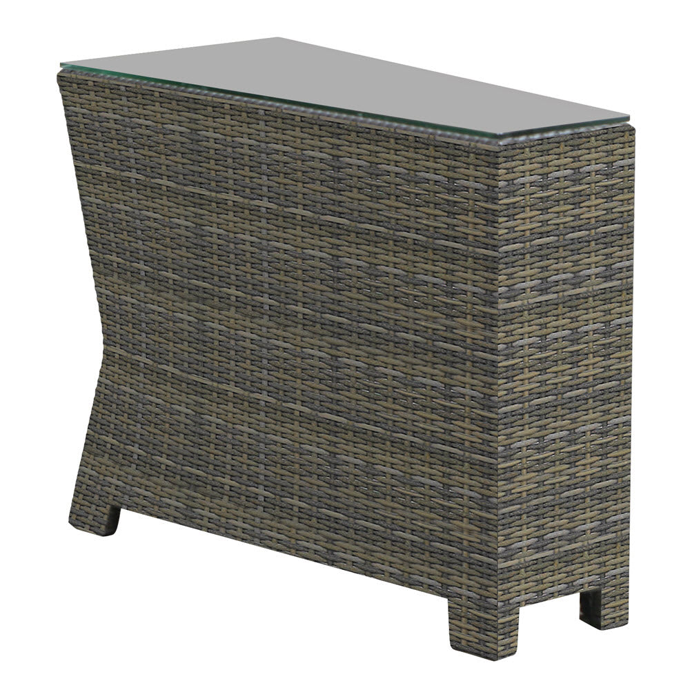 Forever Patio Barbados Wicker Wedge End Table