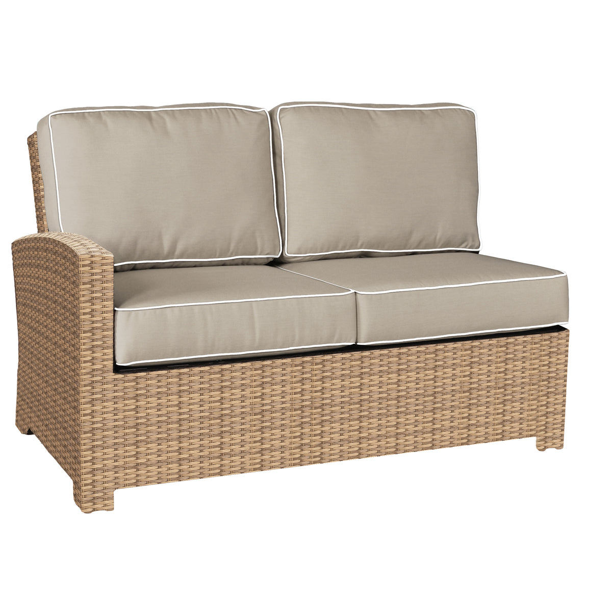 Forever Patio Barbados Wicker Sectional Left Arm Facing Loveseat