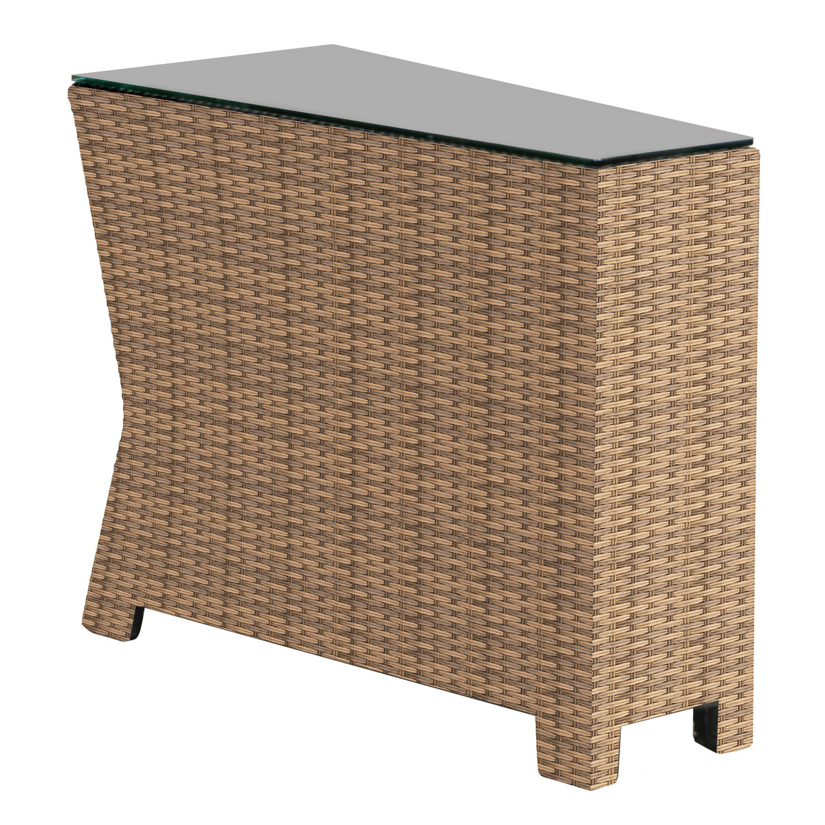 Forever Patio Barbados Wicker Wedge End Table