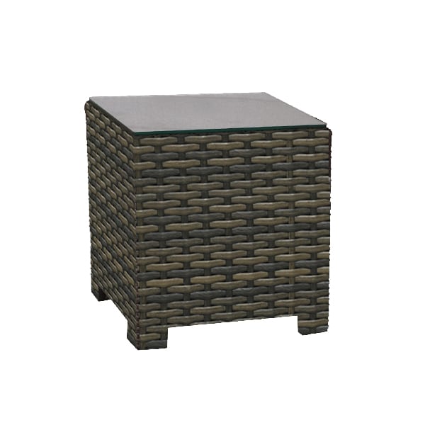 Forever Patio Brookside Wicker Rye Square End Table
