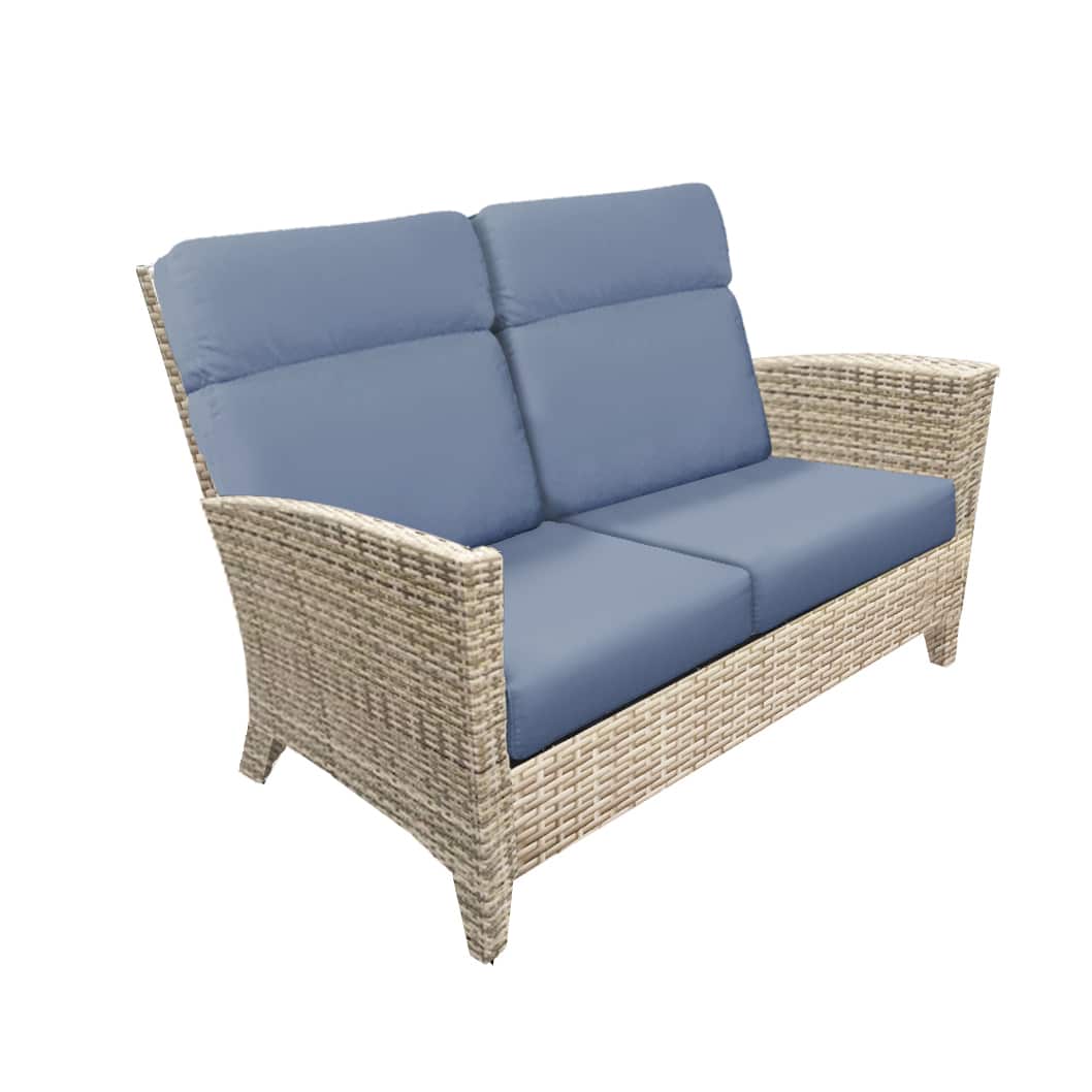 Forever Patio Cavalier Wicker Loveseat in Buff