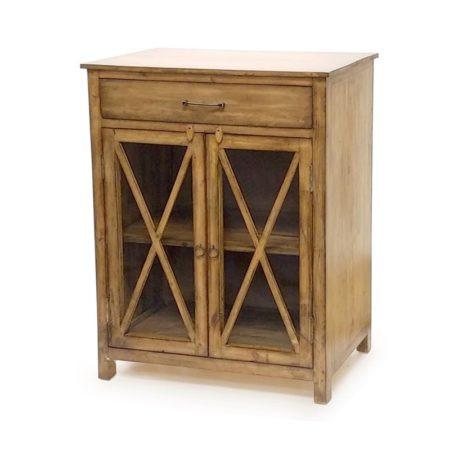 Sea Winds Trading Olde World Cabinet 30&quot; Server with Glass Doors B46823 by Sea Winds Trading Cabinet - Rattan Imports