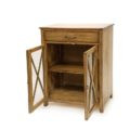 Sea Winds Trading Olde World Cabinet 30&quot; Server with Glass Doors B46823 by Sea Winds Trading Cabinet - Rattan Imports