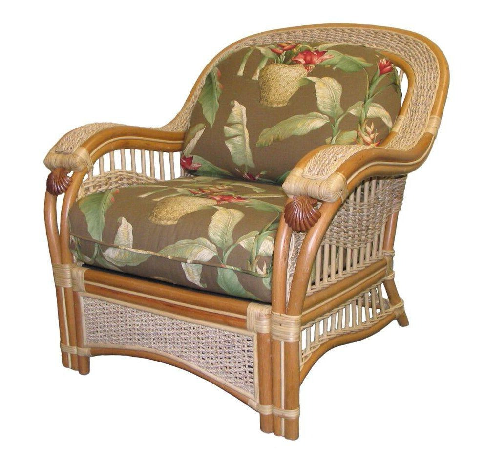 Spice Islands Spice Islands Seascape Arm Chair Natural Chair - Rattan Imports