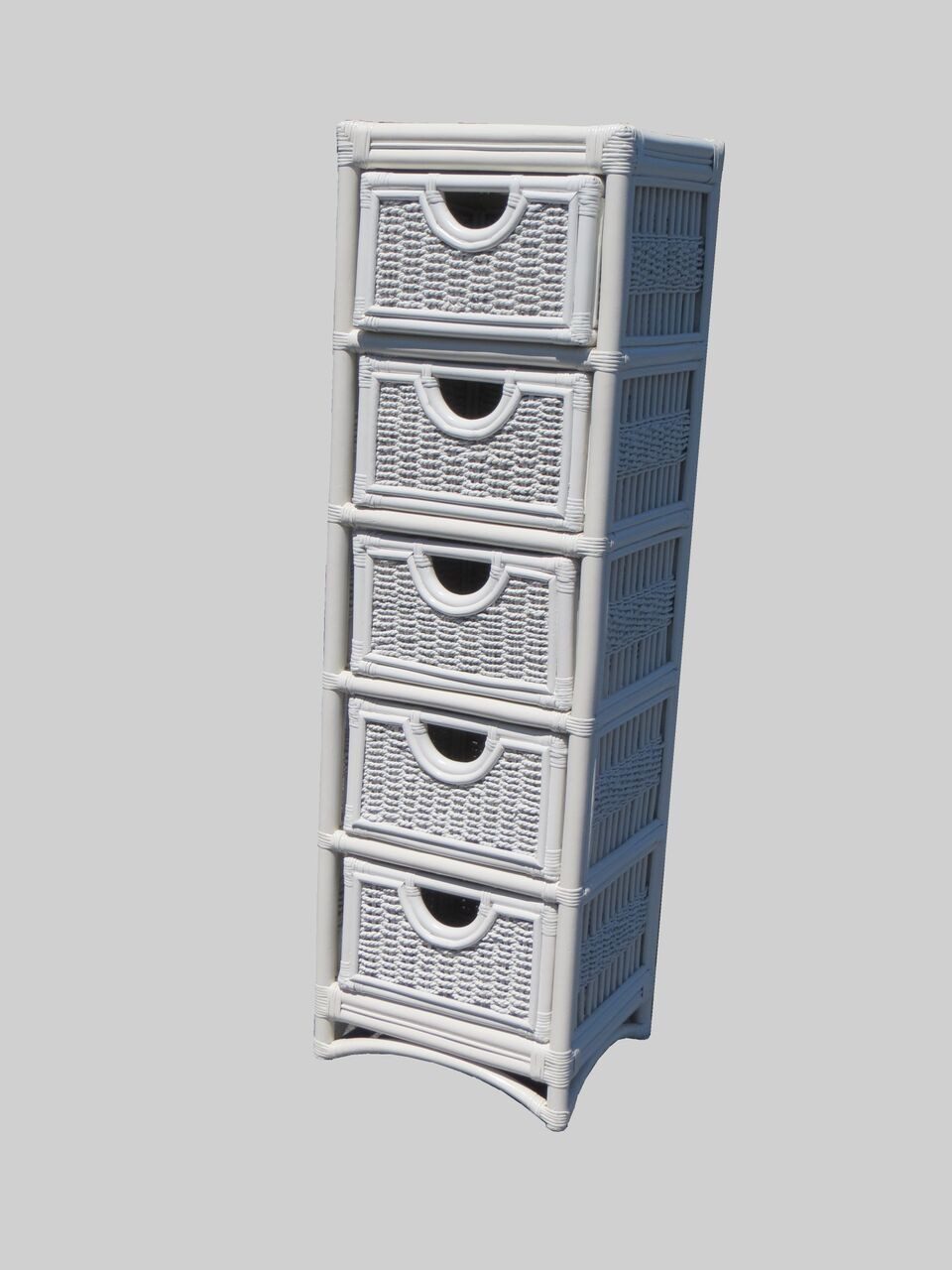 Spice Islands Spice Islands Regatta 5 Drawer Unit White Drawer - Rattan Imports