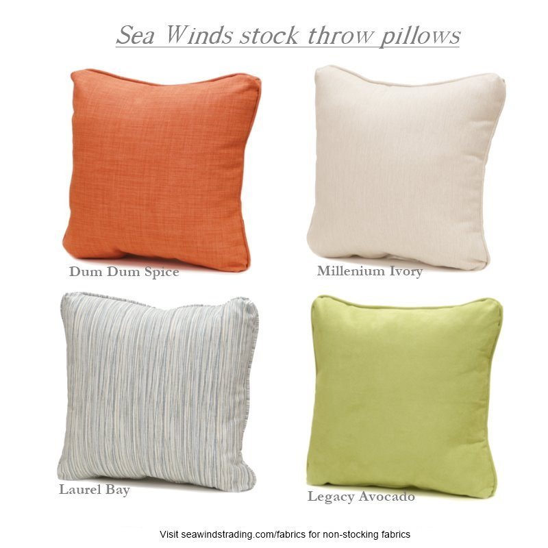 Sea Winds Trading Set of Throw Pillows - Millenium Ivory - (Pair) by Sea Winds Trading Pillow - Rattan Imports