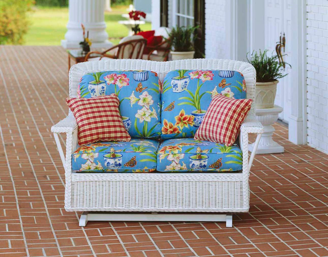 Rockport Loveseat Glider by Designer Wicker from Tribor Rattan