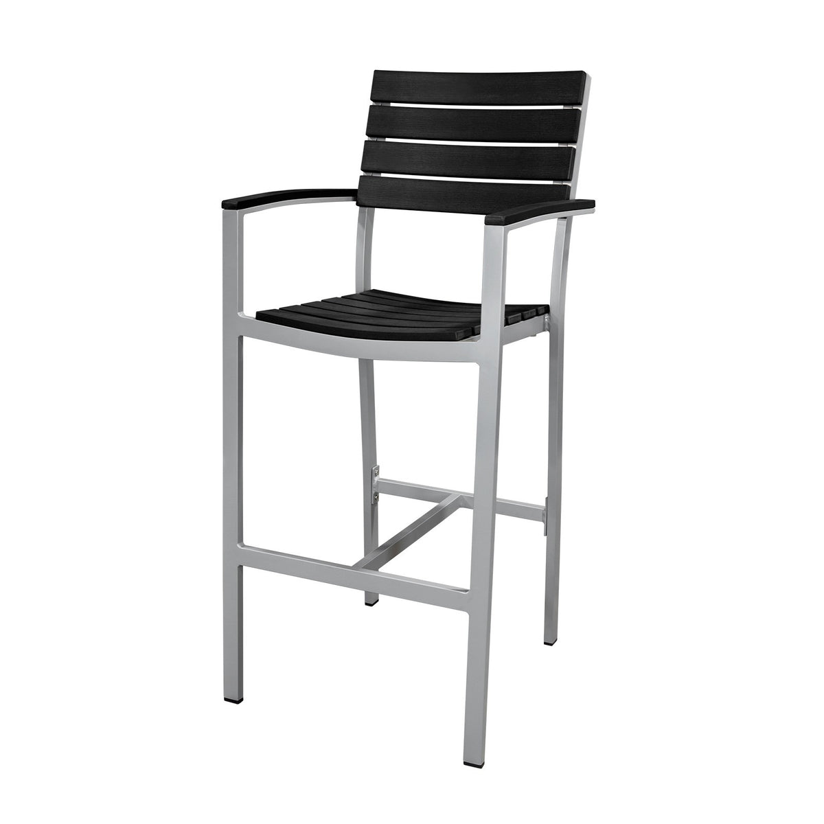 Vienna Bar Arm Chair in Black - Rattan Imports