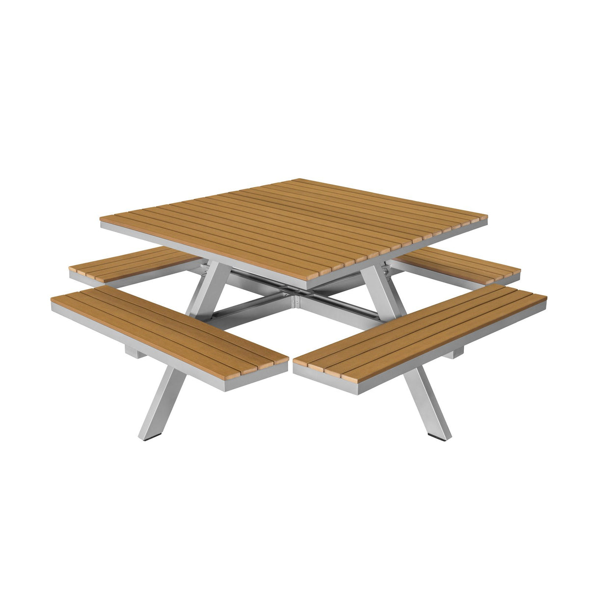 Vienna Picnic Table (36&quot;X72&quot; Top) in Black - Rattan Imports