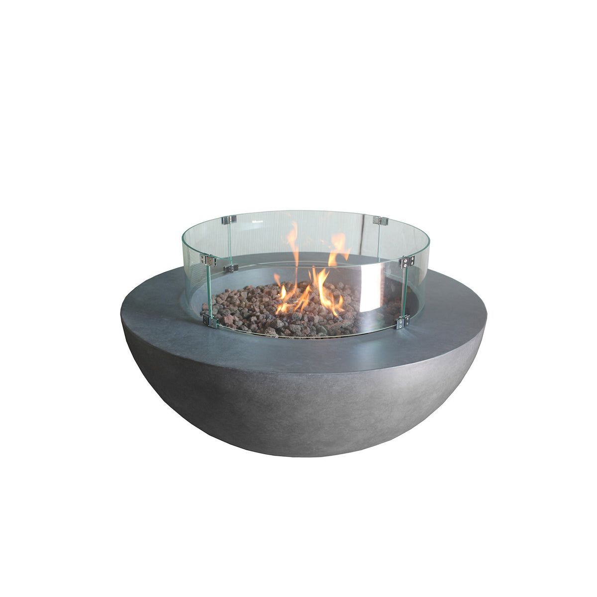 Source Furniture Elements Concrete Fire Pit (Round) – Dark Gray