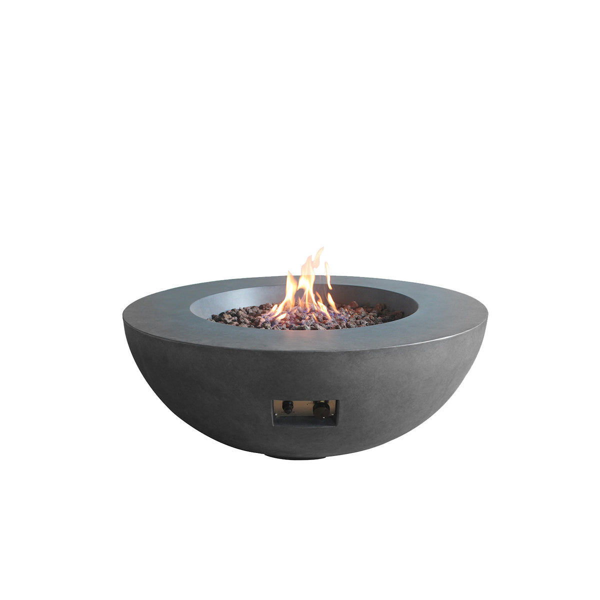 Source Furniture Elements Concrete Fire Pit (Round) – Dark Gray
