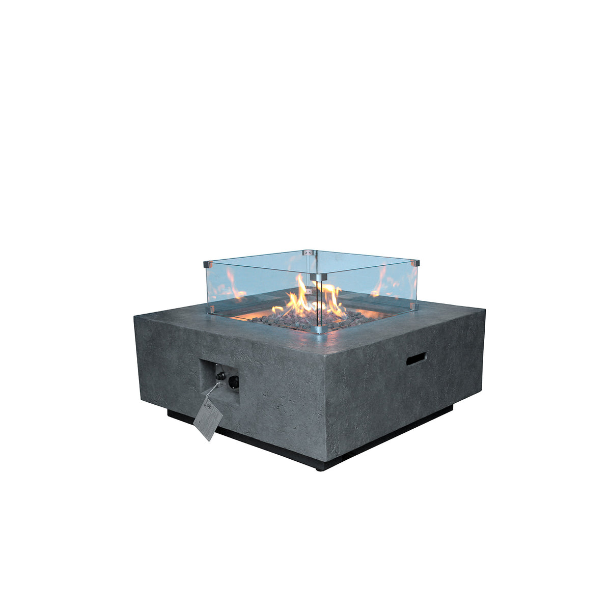 Source Furniture Elements Concrete Fire Pit (Square) – Dark Gray