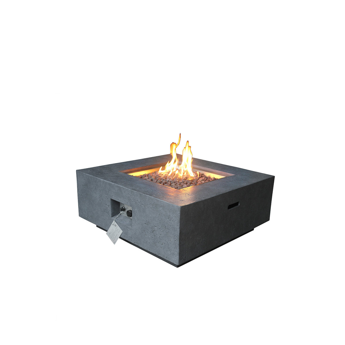 Source Furniture Elements Concrete Fire Pit (Square) – Dark Gray