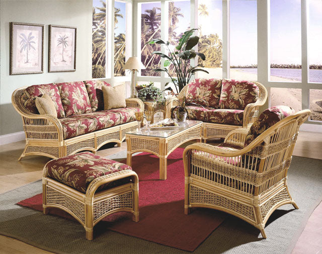 Spice Islands Spice Island 6 Piece Rattan Seating Set Outdoor Furniture Set - Rattan Imports