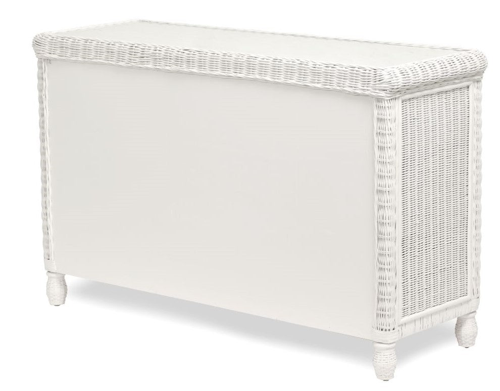 Sea Winds Trading Santa Cruz 6 Drawer Dresser w/ Glass Top B57936-WHITE