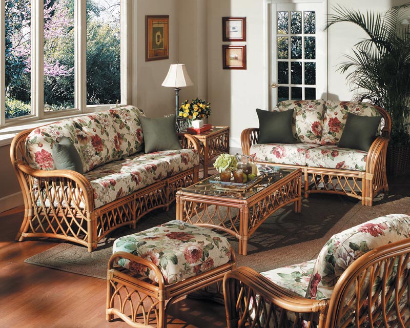 Spice Islands Spice Islands Wicker Montego Bay 6 Piece Living Room Set in Cinnamon Outdoor Seating Set - Rattan Imports