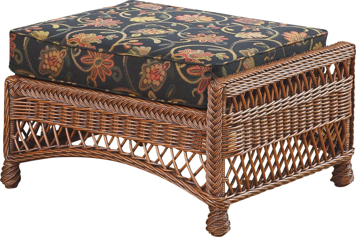 Designer Wicker &amp; Rattan By Tribor Designer Wicker by Tribor Bar Harbor Sectional Ottoman Ottoman - Rattan Imports