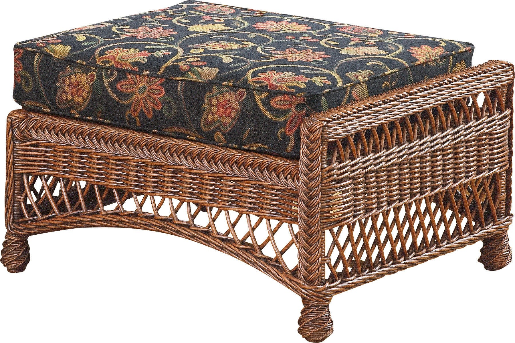 Designer Wicker & Rattan By Tribor Designer Wicker by Tribor Bar Harbor Sectional Ottoman Ottoman - Rattan Imports