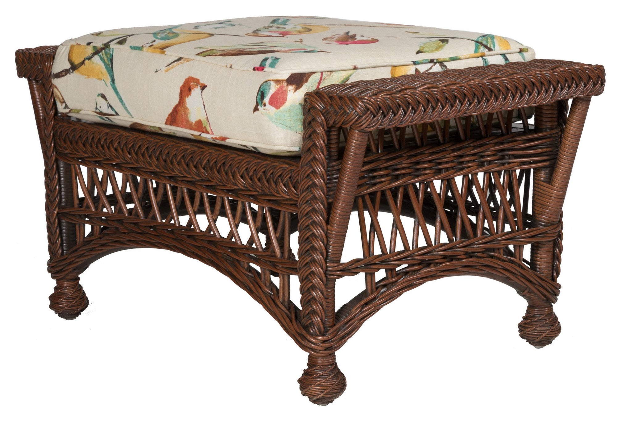 Designer Wicker & Rattan By Tribor Designer Wicker by Tribor Bar Harbor Ottoman Ottoman - Rattan Imports