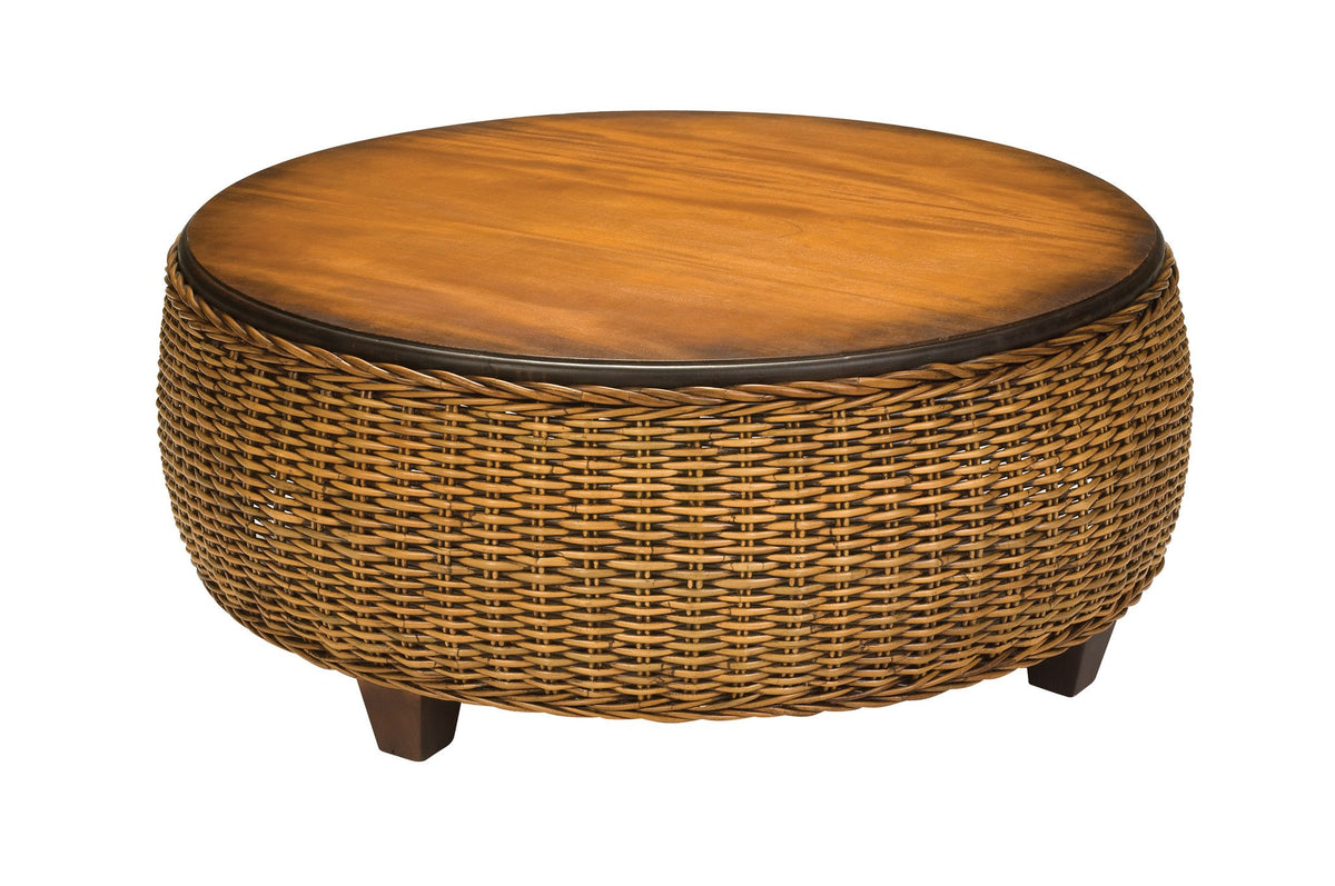 Designer Wicker &amp; Rattan By Tribor Clarissa Porch Coffee Table Coffee Table - Rattan Imports