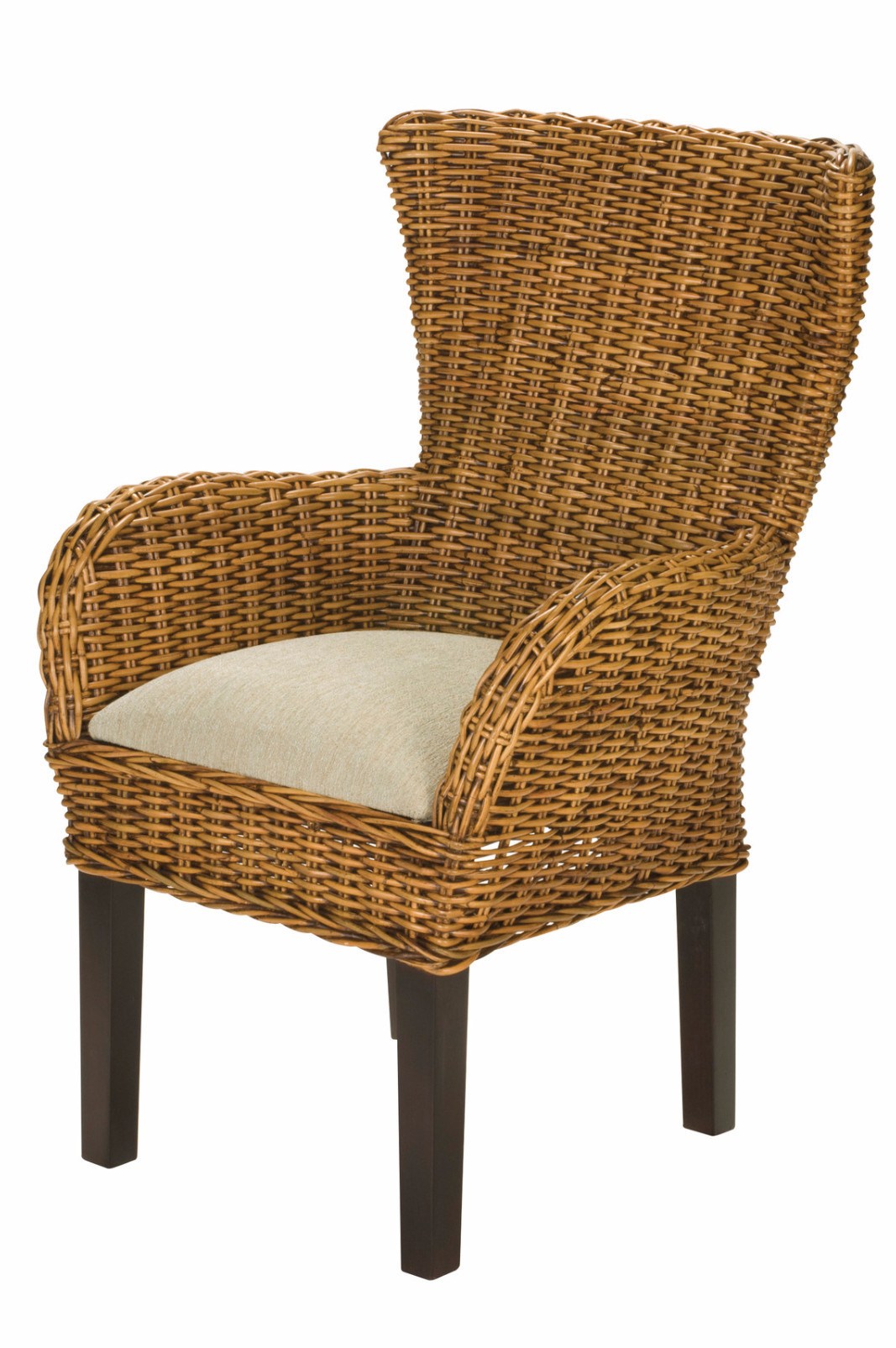 Designer Wicker &amp; Rattan By Tribor Clarissa Porch Dining Arm Chair Chair - Rattan Imports