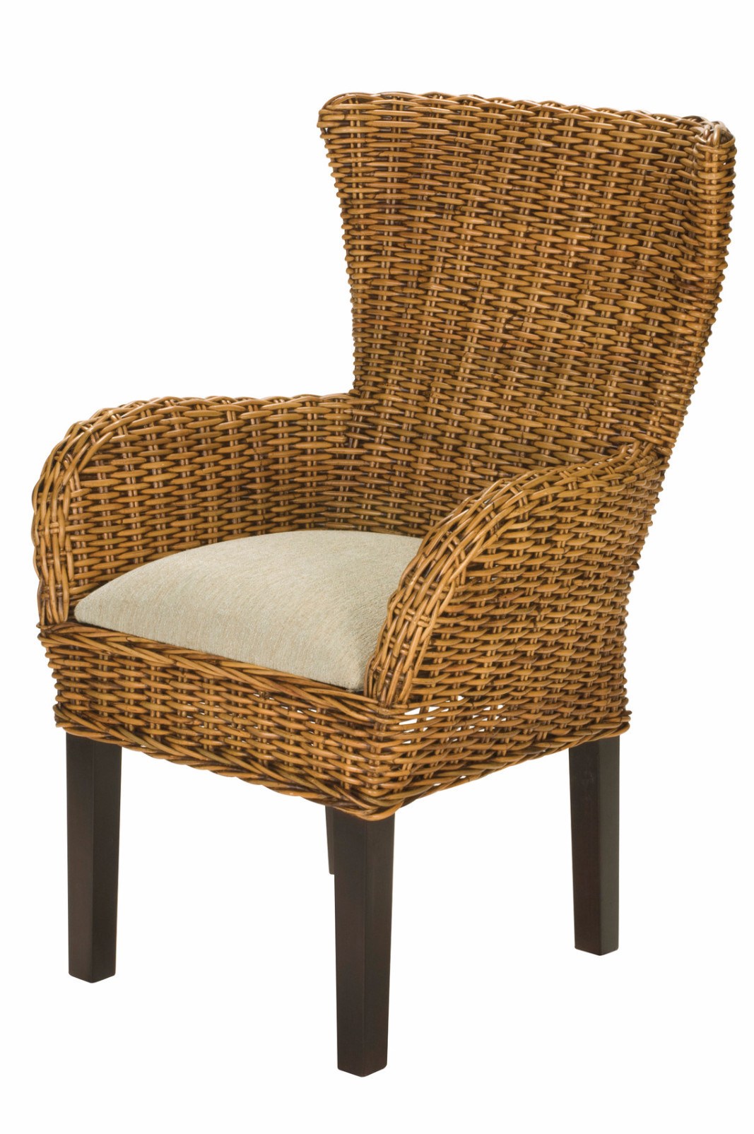 Designer Wicker & Rattan By Tribor Clarissa Porch Dining Arm Chair Chair - Rattan Imports