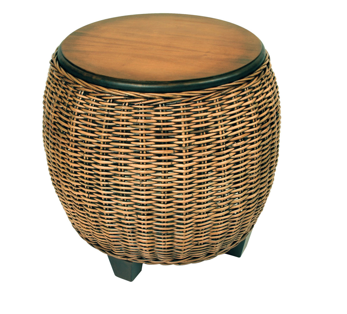 Designer Wicker &amp; Rattan By Tribor Clarissa Porch End Table End Table - Rattan Imports